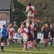 Dagenham in lineout action at Holt.