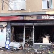 The shop was left devastated by the fire