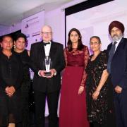 The 2023 winner of the Sominder Panesar Award, John Collings, director of Online Lubricants, was presented with the award by Sominder's family