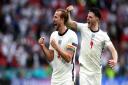 England's Harry Kane (left) and Declan Rice celebrate after during the UEFA Euro 2020 round of 16 match at Wembley Stadium, London. Picture date: Tuesday June 29, 2021.