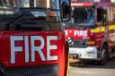 Firefighters are battling a blaze at a sewage works in Jenkins Lane.