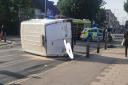 A van and a car were involved in a crash in Dagenham Heathway yesterday evening (Wednesday, June 29)