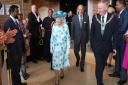 Queen Elizabeth II and the Duke of Edinburgh arrive for their visit to Broadway Theatre in Barking.