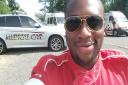 Obi Nnajiuba spends his weekends in the medical car at Brands Hatch in Kent.