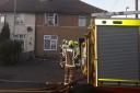 Firefighters at the scene in Maxey Road, Dagenham