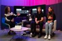 Barking and Dagenham College students are Demar Bellamy-Foster, Afridjan Bracaj and Jasmine Mustafa on the sofa being interviewed by Joshua Rodwell.