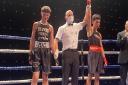 Miguel Rodriguez has his hand raised after a thrilling double debut