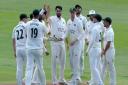 Brett Hutton of Nottinghamshire celebrates taking the wicket of Nick Browne during Essex CCC vs Nottinghamshire CCC, LV Insurance County Championship Group 1 Cricket at The Cloudfm County Ground on 5th June 2021