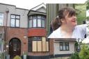 Donna Stringer, inset, was seriously injured in the arson attack on Lynwood Care Home, main image.