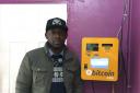 Hade Baba with the Bitcoin cash machine