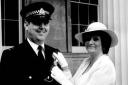 Pc Lock gets the George Medal in 1981. Pictured with his wife