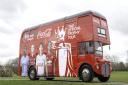 The tour bus rolls into Stratford on Saturday. Picture: MATTHEW WALDER