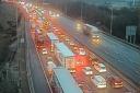 Crash causes 3 mile traffic jam on M25 - live updates