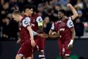 Mohammed Kudus celebrates scoring West Ham United's fifth goal