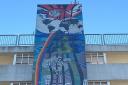 The 5-storey mural at Tangmere House on Tottenham's Broadwater Farm estate
