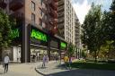 A CGI from Asda's plans to create a new town centre with a flagship store and homes in Park Royal