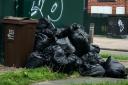 Around 20 bin bags were found dumped on Valence Avenue
