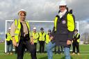 Cllr Ashraf ready to kick off at new sports centre with Teddy Sheringham