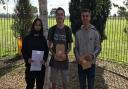 The Warren School pupils Rukhsar Bhola, Zac Davis and Bradley Deacon with their results.