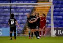 Dagny Brynjarsdottir scored from the penalty spot for West Ham at Leicester. Image: PA