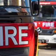 Firefighters are battling a blaze at a sewage works in Jenkins Lane.
