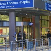 Entrance to Royal London Hospital... well away from the isolated Covid unit on 15th floor