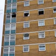 A sixth-floor flat in Bell Farm Avenue, Dagenham was damaged by fire on Sunday afternoon