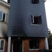 A house fire in Ford Road is believed to have been caused by items placed on an electric hob