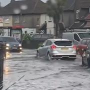 Heathway in Dagenham was among the main roads flooded.