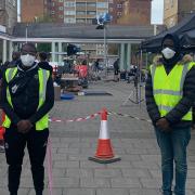 L-R: Demar Bellamy-Foster and Femi Odimayo helped with the filming of a Love Island commercial shot in Barking.