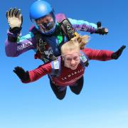 Tina Clark skydiving from 10,000ft to raise funds for Saint Francis Hospice in memory of her mum Brenda.