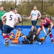 Wapping men in action against Spencer (Pic: Wapping HC)
