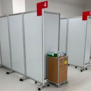 Cubicles at the Ambulance Receiving Centre, which is set to open at Queen's Hospital in Romford.