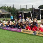 Young girls attended a special football festival in east London (pic: @ContiUK)