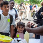 Children learn about healthy eating at food festival