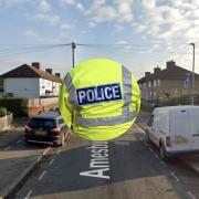 Amesbury Road, the site of a hit and run crash in which three teenagers were hit by a car. A man has been arrested