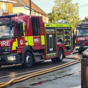Fire crews were spotted in Broad Street, Dagenham this morning