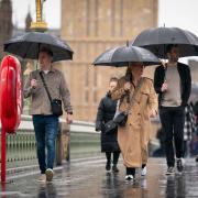 Heavy rain is expected across London tomorrow (February 25)