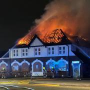 The entire roof of the pub was destroyed by the fire