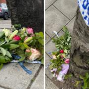 Flowers left at the crime scene in Hainault after Daniel Anjorin's death