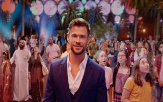Chris Hemsworth filmed an ad for Expo 2020 at a studio in Dagenham.