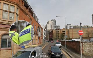 A crime scene is in place after an alleged knifepoint robbery in George Street, Barking